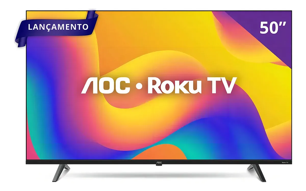 Smart TV 50" AOC 4K DLED 50U7045/78G Roku TV Quad Core 3 HDMI - Imagem 3
